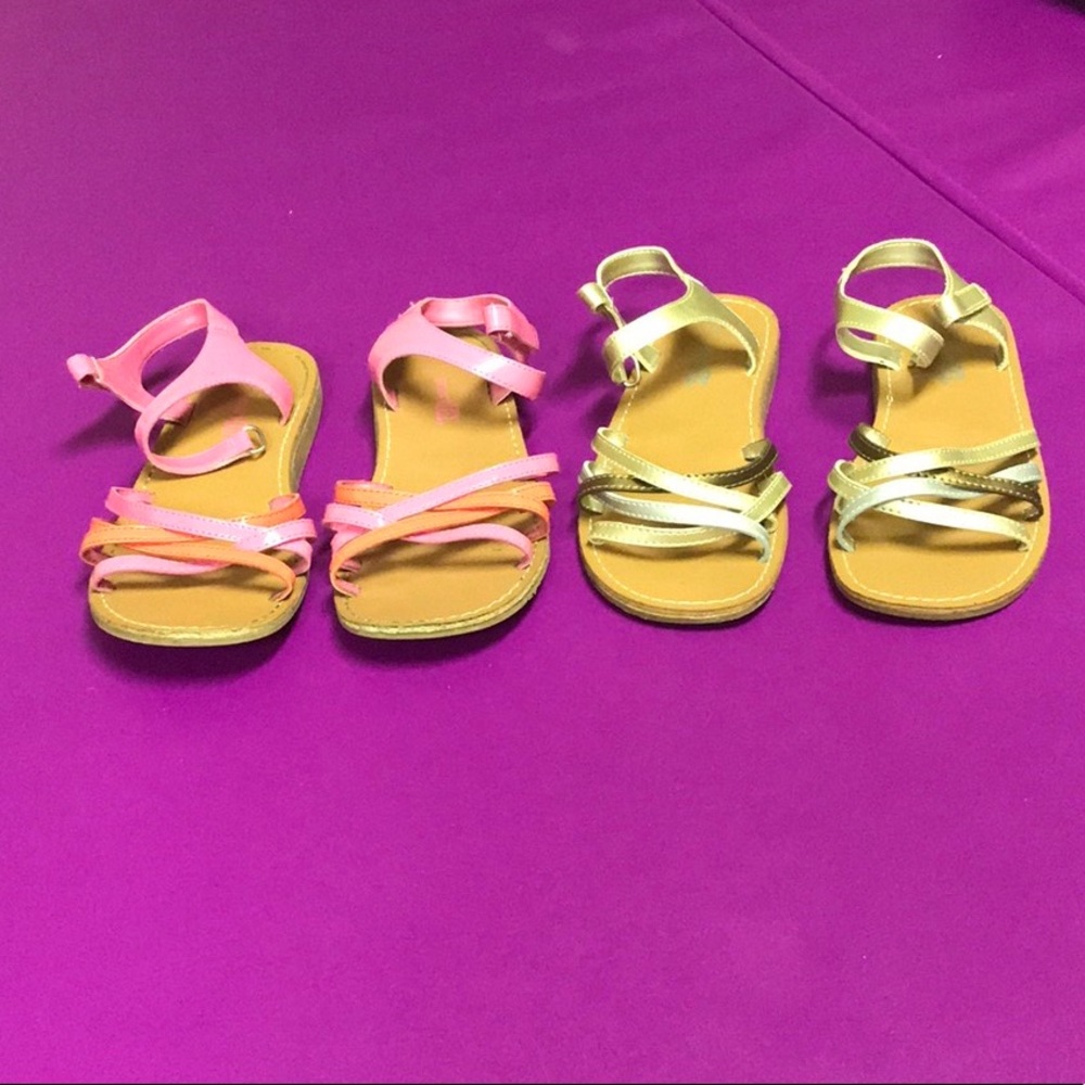 2 Open-Toed Strap Sandals